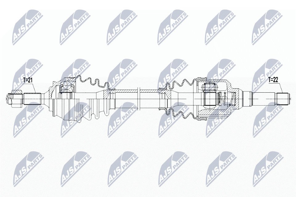 Original NTY Drive Shaft NPW-CT-095 For Citroën Peugeot - Image 3