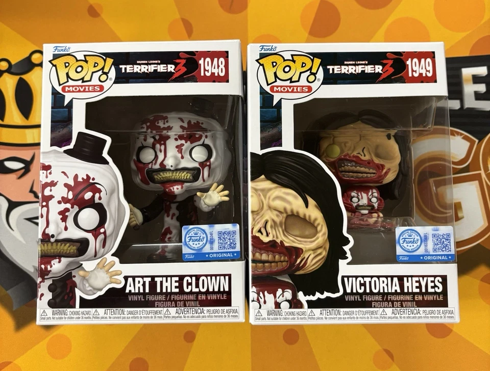 Funko Pop Art The Clown Victoria Heyes Terrifer 2 & 3 Bundle #1948 #1949