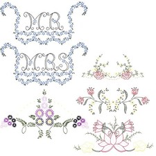 Herrschners  Revival Dresser Scarves V Set Stamped Embroidery