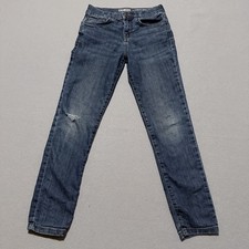 OshKosh B'gosh Super Skinny Jeans Boys Blue Denim Zip Fly Pockets Distressed - 8