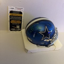 Dez Bryant Autographed Signed Blaze Mini Helmet Dallas Cowboys JSA COA