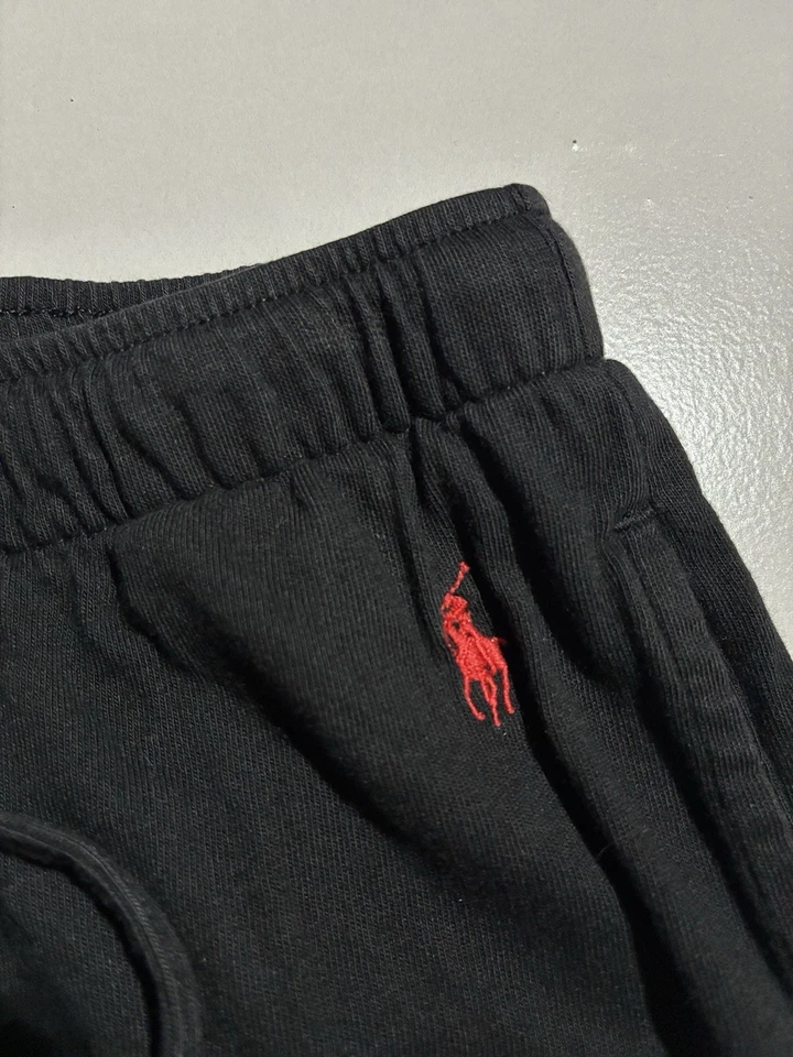 Polo Ralph Lauren Lounge Shorts Black Red Pony Logo Cotton Modal Drawstring sz S - Image 4 of 4