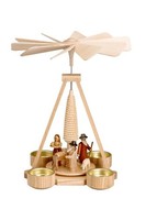 Tischdekoration Teelichtpyramide Christi Geburt HöHe 25Cm Neu Holzpyramide