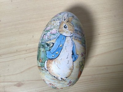 Beatrix Potter Peter Rabbit Dose Metall Ei 1995 Vintage