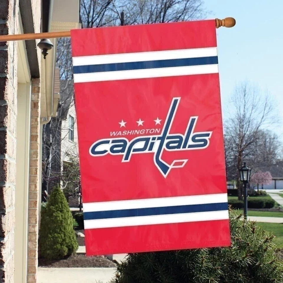 Washington Capitals Banner Flag Embroidered Premium 2-sided 28x44 Outdoor... - Image 2 of 2