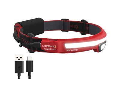 LITEBAND PRO Multi-Beam Rechargeable LED Headlamp, 2500 Lumens, 210° Wide B