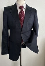 Emporio Armani Men’s 2 Button Silk & Cotton Blazer Size 42 R US