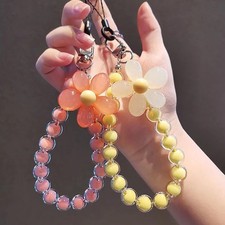 1pc Macaron-Colored Crystal Bead String Fashion Mobile Phone Lanyard Ins Chain
