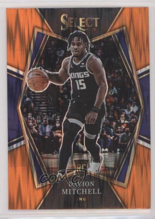 2021-22 Panini Select Premier Level Orange Flash Prizm Davion Mitchell #118 2l4