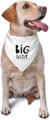 Big Sister Dog Bandana, Baby Announcement Dog Bandana, Gender Reveal, (Khaki)