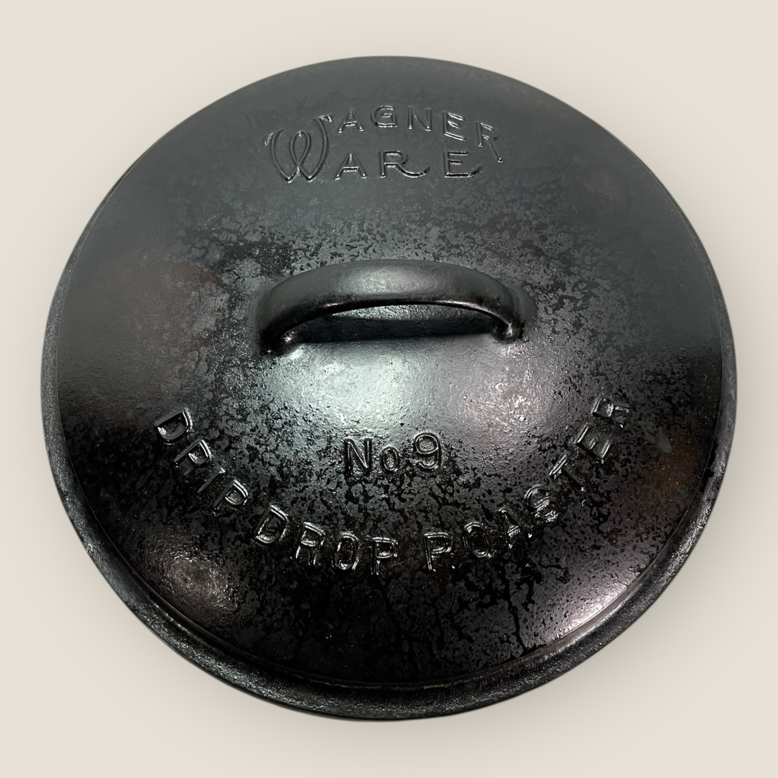 Vintage Wagner Ware Sidney Drip Drop Roaster No. 9 round Cast Iron #1269c