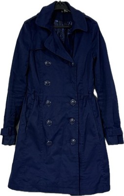 Blaue Damen-Trenchjacke von H&M Divided Größe 8