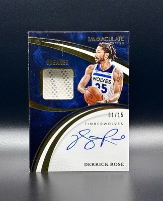 24-25 Panini Immaculate Derrick Rose Sneaker Auto Patch 01/15 Jersey Match SSP⁠
