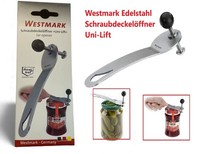Westmark DeckelöFfner FlaschenöFfner Edelstahl SchraubdeckelöFfner Uni-Lift