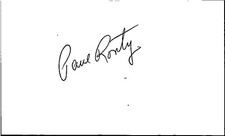 -Paul Ronty- (d.2020) Signed/Autograph/Auto Index Card New York Rangers NHL