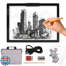 Rechargeable A4 Light Pad with Bag, Innovative Stand and Top Clip