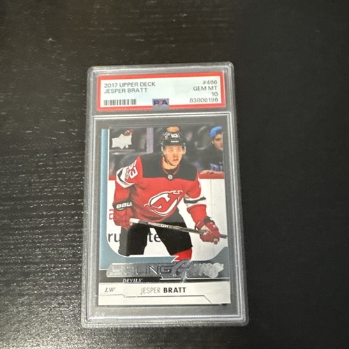 2017-18 Upper Deck - Young Guns #466 Jesper Bratt (RC) PSA 10 Gem Mint - Devils - Picture 3 of 3