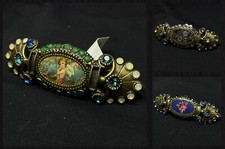 Hair clip pin Michal Negrin Crystals Flowers Angels Made in Israel
