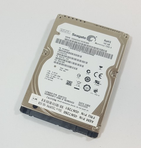 160GB Seagate ST9160412AS SATA 2,5" Notebook Festplatte FRU 45N7261 45N7260