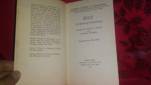Ryle: Sammlung kritischer Essays: Holz/Krug (Hrsg.)-1970 1. Auflage Philosophie, Pb - Bild 5 von 8