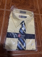 boys shirt set Perfomance EASY CARE Dress shirt Clip-on Tie set 10 12 CHAPS NEW