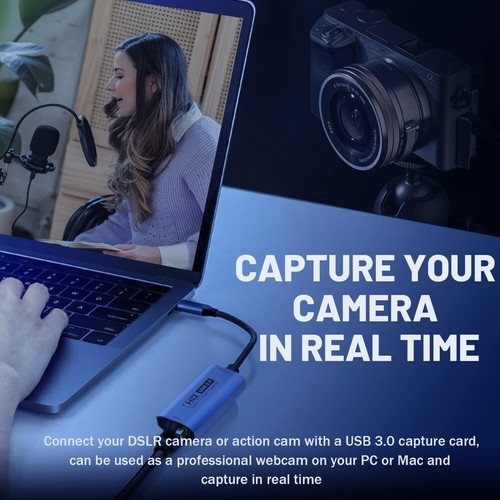 Video Capture Card USB 3.0 1080P 60FPS HDMI Plug & Play for Streaming Recording - Picture 4 of 12
