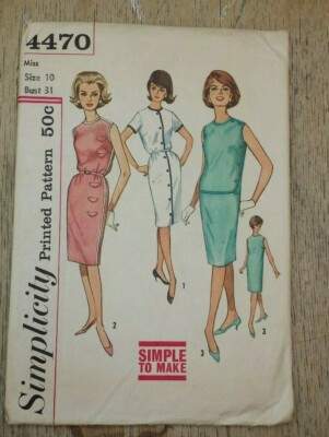 chinese dress ladies Vintage 1940s Dress Sewing Pattern, Simplicity 1650, Womens Day Dress,   Ian Drummond Vintage
