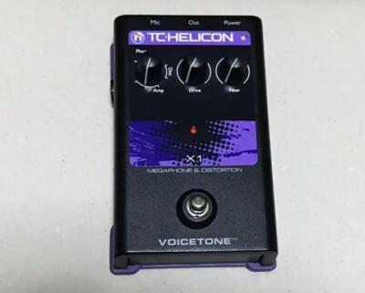 TC HELICON VoiceTone X1 Effects Pedal Megaphone & Distortion Tested Working