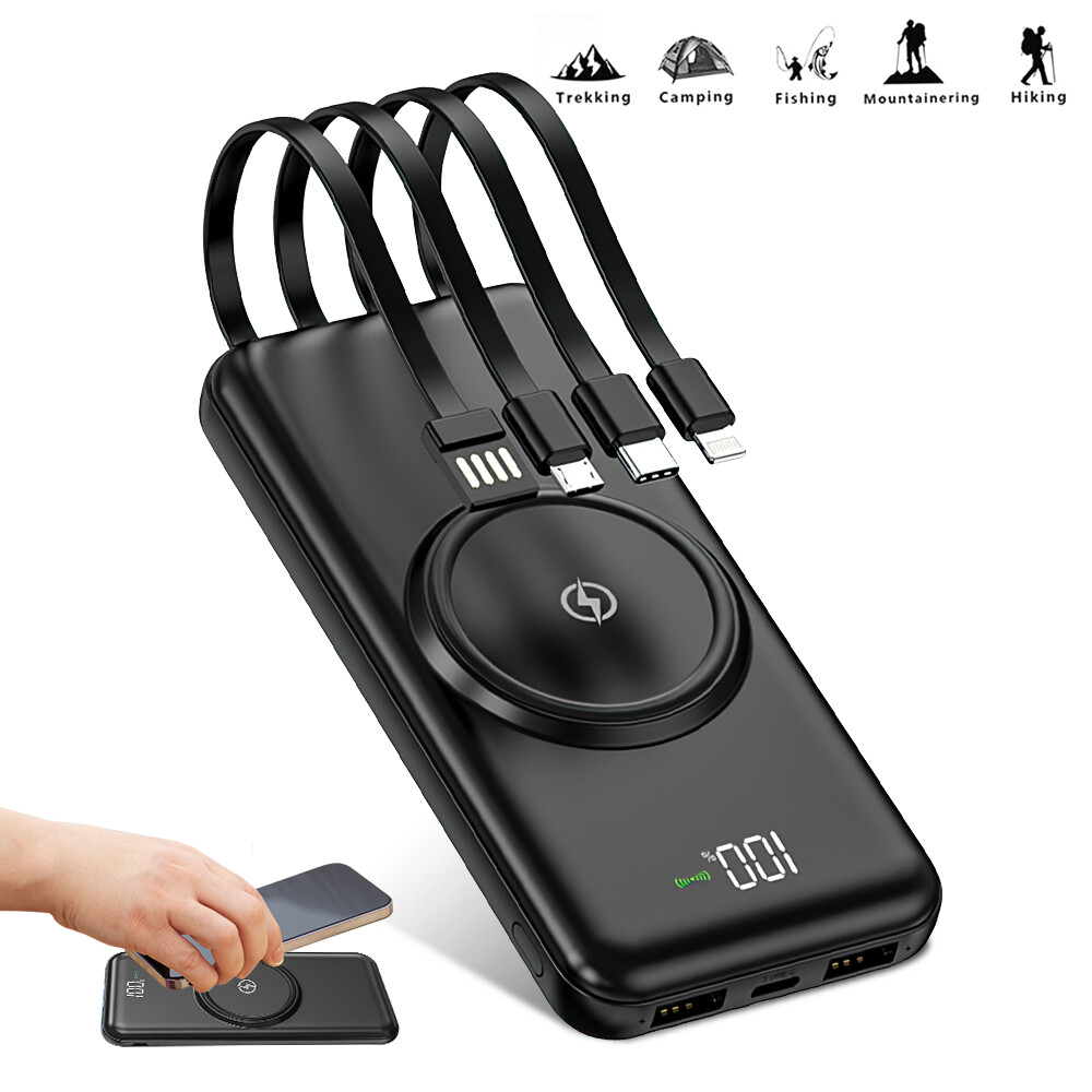 30000mAh Wireless Power Bank External Battery Pack Charger for iPhone / Android