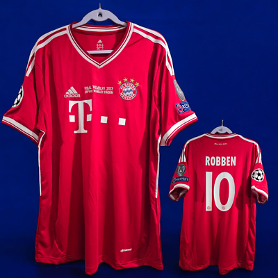 Bayer Munchen FC Home 13/14 Retro - ROBBEN # 10 - RED - 2XL (USA