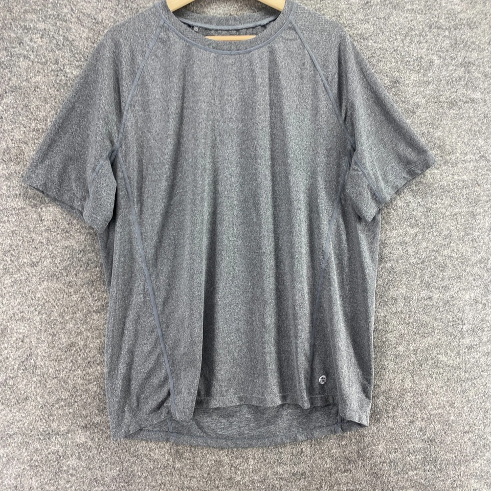 Camiseta Mondetta Hombre L Grande Gris Cuello Redondo Manga Corta Pullover Calce Regular Foto 4 de 4