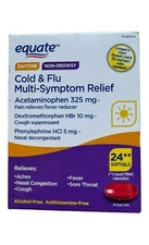 Equate Daytime Cold & Flu Multi-Symptom Relief Softgels - 24 Count - Ex: 2/26
