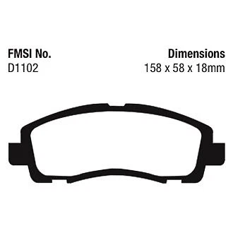 EBC DP31753C Redstuff Ceramic Low Dust Front Brake Pads for 2009-2014 Acura TL — 第 4/4 张图片