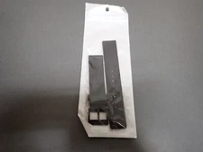 NWOT Projects Watches Black PJT-BAND-20CORNBK 20mm Black Leather Black Buckle