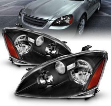 Fits 2002-2004 Altima Black Headlights Repalcement Head Lamp Leftright 02 03 04 Fits 2002-2004 Altima Black Headlights Repalcement Head Lamp Leftright 02 03 04