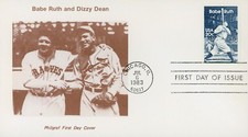 US 2046 FDC Babe Ruth Baseball Dizzy Dean Philgraf