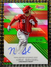 NICK SENZEL  -  2017 BOWMAN'S BEST BEST OF '17 AUTOGRAPH GREEN REFRACTOR #ED/99 