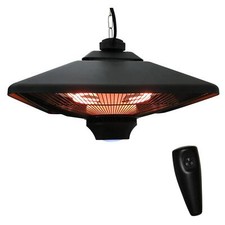Hanging Electric Patio Heater with 2 Power Settings LED Light and Remote Control