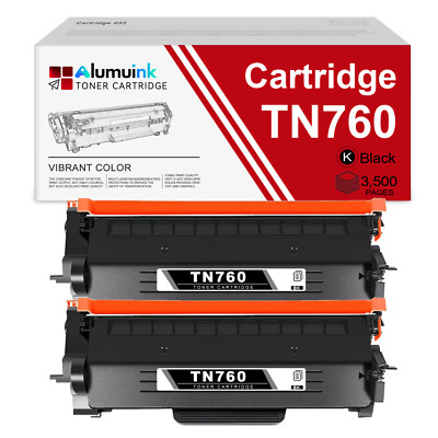 TN760 TN-760 2BK Toner Cartridge Replacement For Brother MFC-L2750DW HL-L2325DW