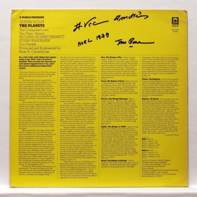 RICHARD RODNEY BENNETT, SUSAN BRADSHAW - HOLST the planets DELOS