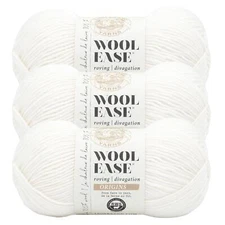 (3 Pack) Lion Brand Yarn 647-098W Wool-Ease Roving Origins Yarn, Cream