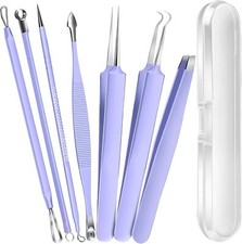 Pimple Popper Tool Kit and Blackhead Remover Tools, Ingrown Hair Tweezers,