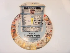 1977 Vintage Piggly Wiggly Advertising Mix Drink Recipes Bar Guide Wheel Paper