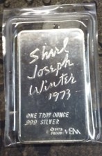 Mt Everest Mint one troy ounce silver art bar Sherl Joseph Winter Thanksgiving