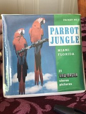 New Old Stock Viewmaster 3 Reels Parrot Jungle Miami Sealed Sawyer s A 965