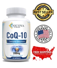 Coenzyme Q-10 200mg Antioxidant, Heart Health, Cell Regeneration 30ct
