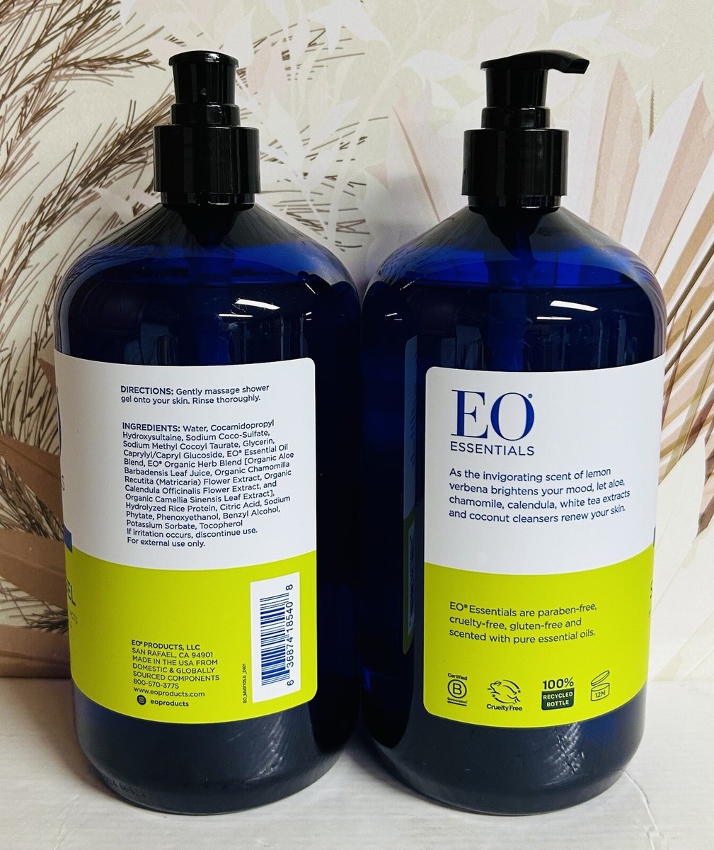 2-Pack EO Essentials ~ Lemon Verbena Refreshing Shower Gel 32 fl