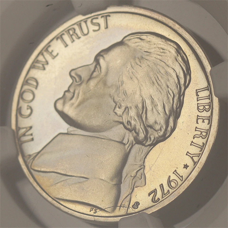 1972-S Jefferson Nickel NGC PF-67 Cameo Mint Error Obverse Die Crack - Image 4 of 4