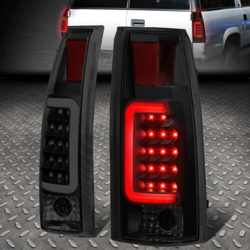 [LED C-TUBE BAR]FOR 88-00 CHEVY GMC C/K PICKUP TAIL LIGHT REAR BRAKE LAMP TINTED - Picture 1 of 8