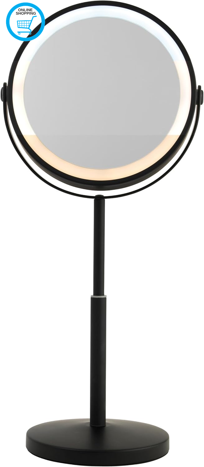 Rechargeable 7” Double Sided Makeup Mirror with Lights – 1X/3X Magnification Van